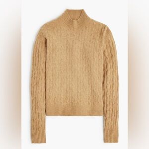 J. Crew Cable-Knit Mockneck Ultra Soft Sweater Medium